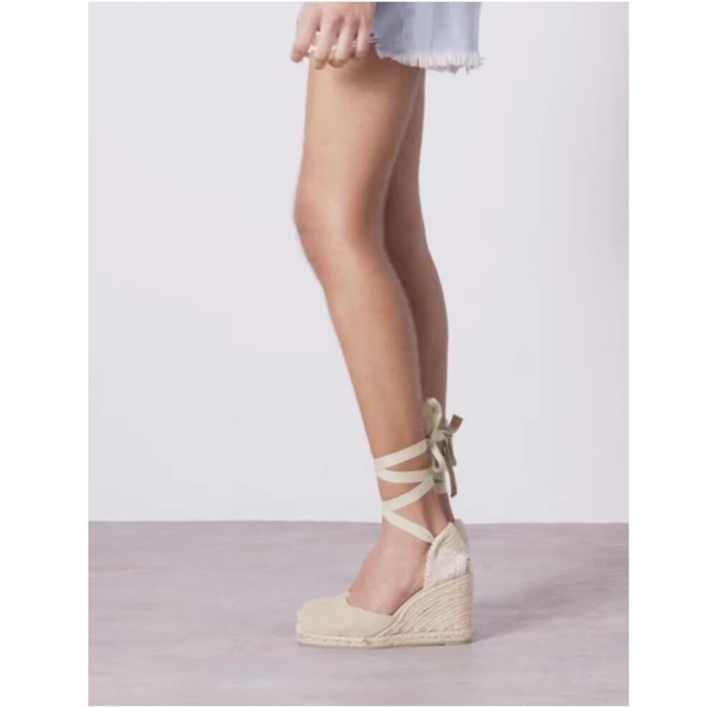 Castaner Women's Sand Carina Wedge Espedrills Sandals Size 6.5